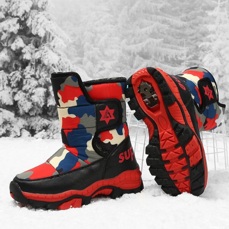 Boys' Boots Winter New Waterproof Cotton Boots Baby Warm Girls' Boots Children's Warm Snow Boots